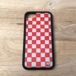 Wildflower Red Checkered iPhone 8 Case